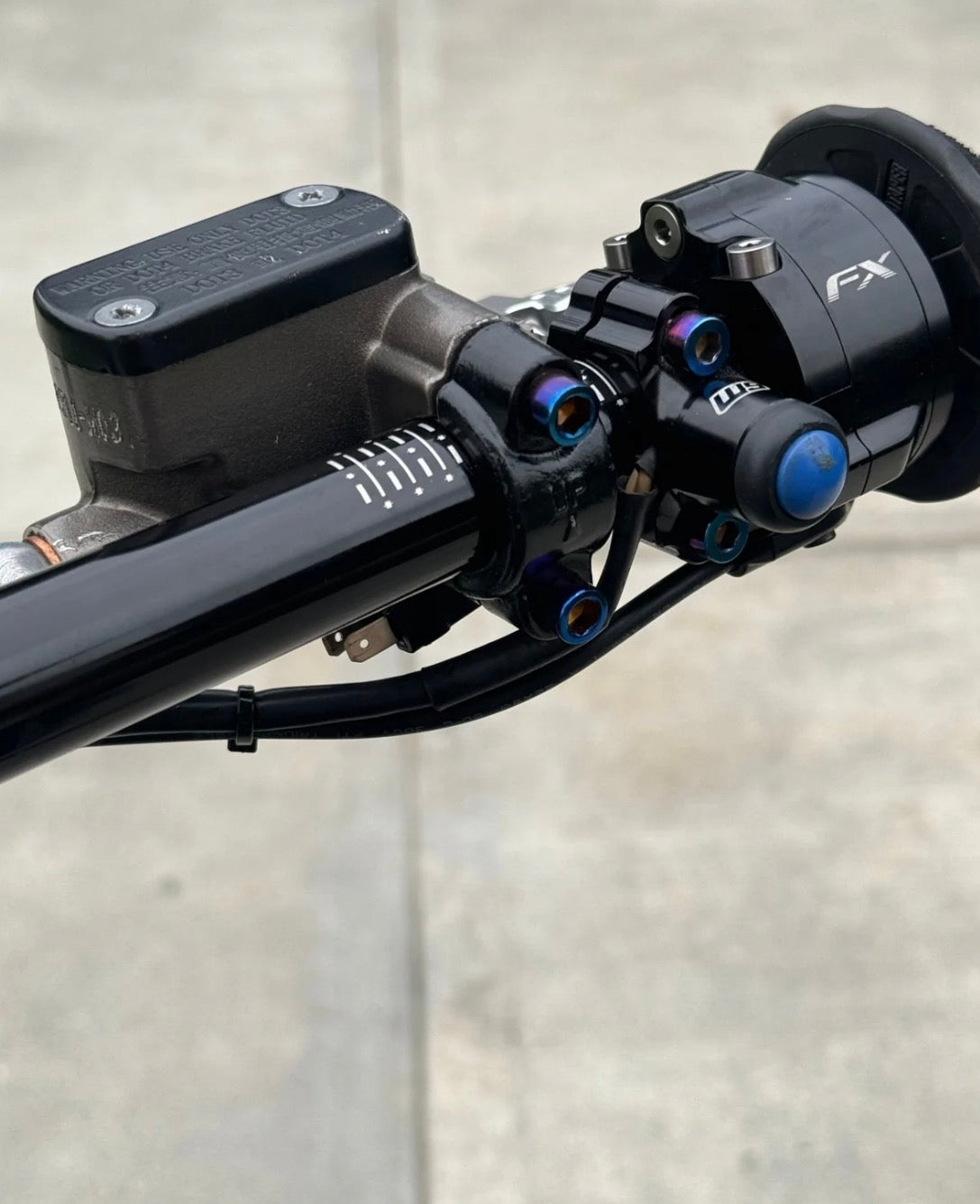 Ultra bee brake bar titanium clamp bolts