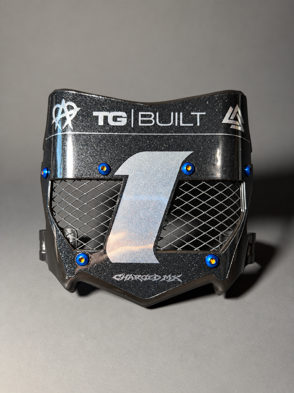 Pre-Made Titanium Chrome Sparkly Vented plate (Real Plastic Plate)