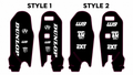 Ultra Bee Fork Guard Decals